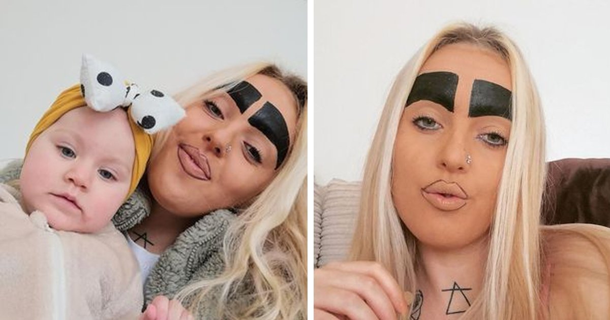 d13.jpg?resize=412,275 - Mother With 'GIANT Drawn Eyebrows' Says She's On A Mission To Change Beauty Standards