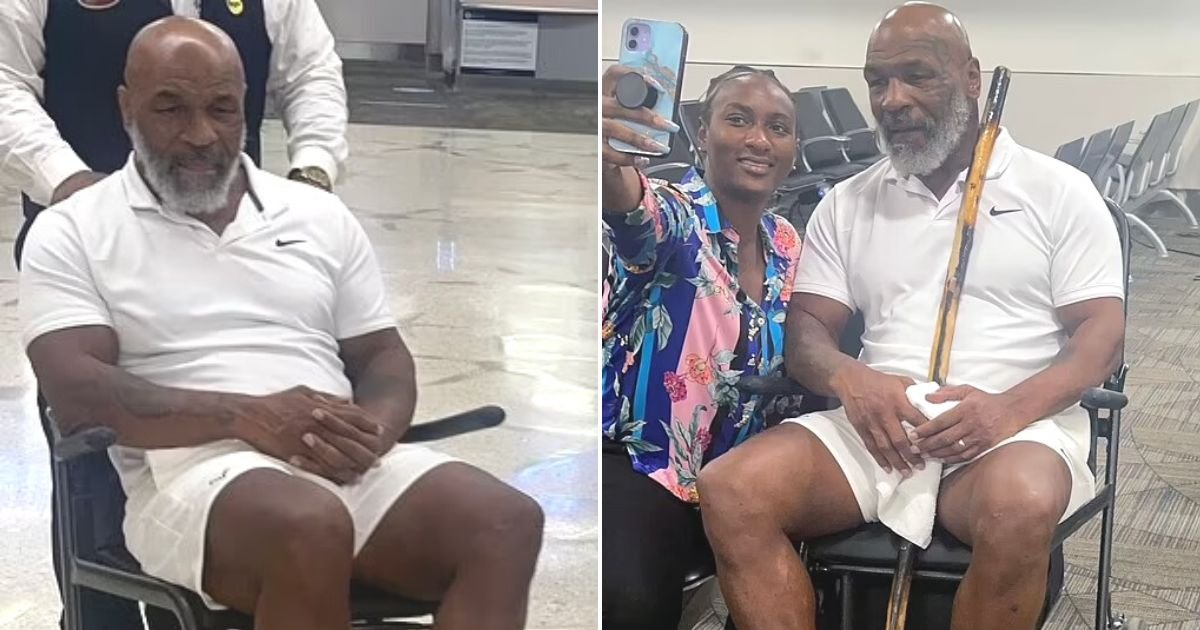 untitled design 64.jpg?resize=412,232 - Mike Tyson Sparks Concerns For His Health After He Is Pictured In A WHEELCHAIR At An Airport