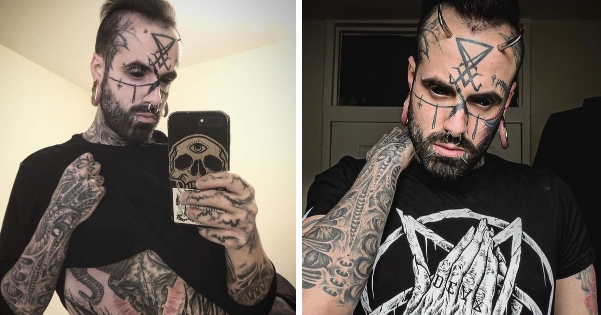 3 4.jpg?resize=412,232 - "Can You Please Chill Out!"- Tattooed Demon With HORNS Tries To Clear His Image As Trolls Blast His 'Unique Appearance'