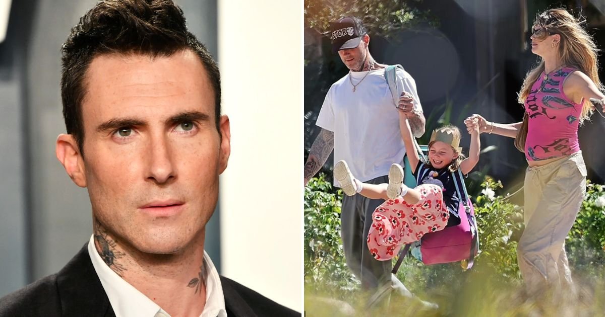 adam3.jpg?resize=412,275 - Adam Levine Looks DOWNCAST During Outing With Pregnant Wife After FIFTH Woman Accused Him Of Sending Flirty Messages