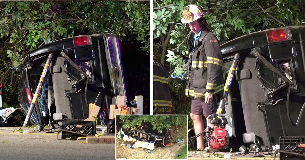 d132.jpg?resize=412,232 - BREAKING: Horror Crash KILLS Four & Leaves Eight Injured After Van Driver Falls ASLEEP Behind Wheel