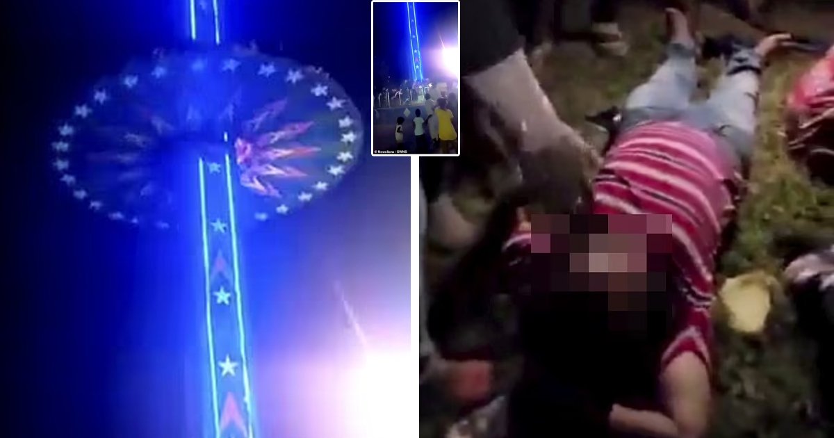 d146 1.jpg?resize=412,275 - BREAKING: Amusement Park Ride Comes CRASHING '50 FEET' To The Ground Leaving Dozens Injured