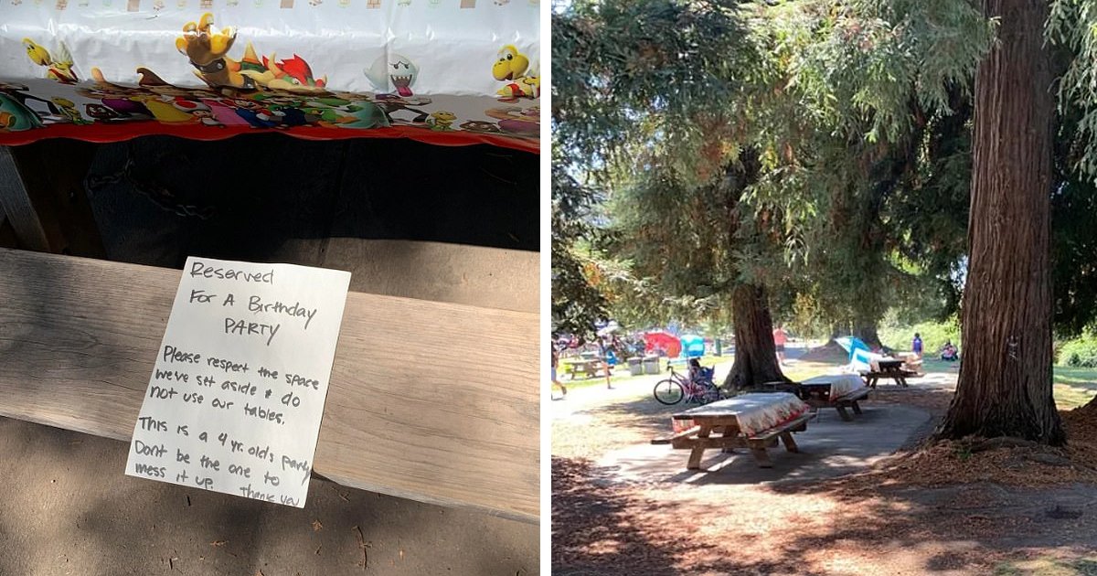 d2.jpg?resize=1200,630 - Parents Of 4-Year-Old SLAMMED As 'Rude & Entitled' For Reserving THREE Tables At Busy Park For Their Kid's Birthday
