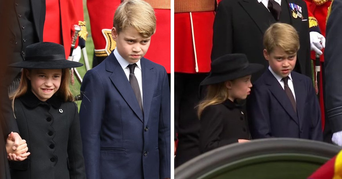 d62.jpg?resize=412,275 - "George, You Need To Bow Now!"- Adorable Little Princess Charlotte Seen Advising Prince George About Royal Protocol During Queen's Funeral