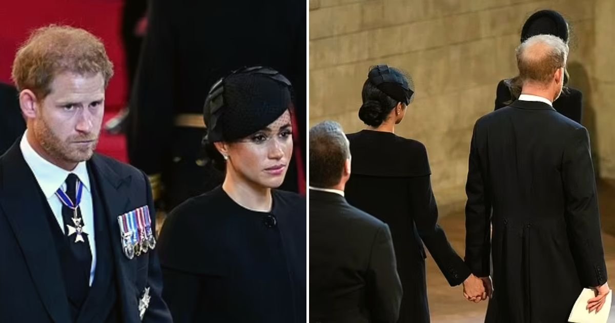 hands4.jpg?resize=1200,630 - Prince Harry And Meghan Hold Hands After An Emotional Funeral Procession And Service In Westminster Hall