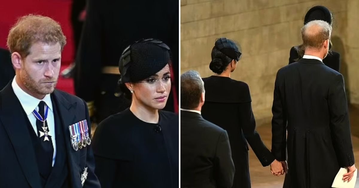 hands4.jpg?resize=412,275 - Prince Harry And Meghan Hold Hands After An Emotional Funeral Procession And Service In Westminster Hall