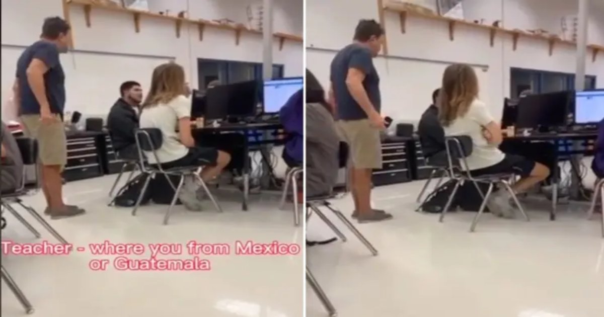 t10 5 1.png?resize=1200,630 - "Go Back To Where You Came From!"- Teacher SUSPENDED For Cruelly Mocking Student Who 'Sat For Pledge'