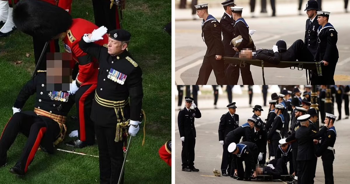 t3 3 3.png?resize=1200,630 - BREAKING: Chaos At Queen's Funeral As Sailors Rush Policeman On A STRETCHER After Collapsing