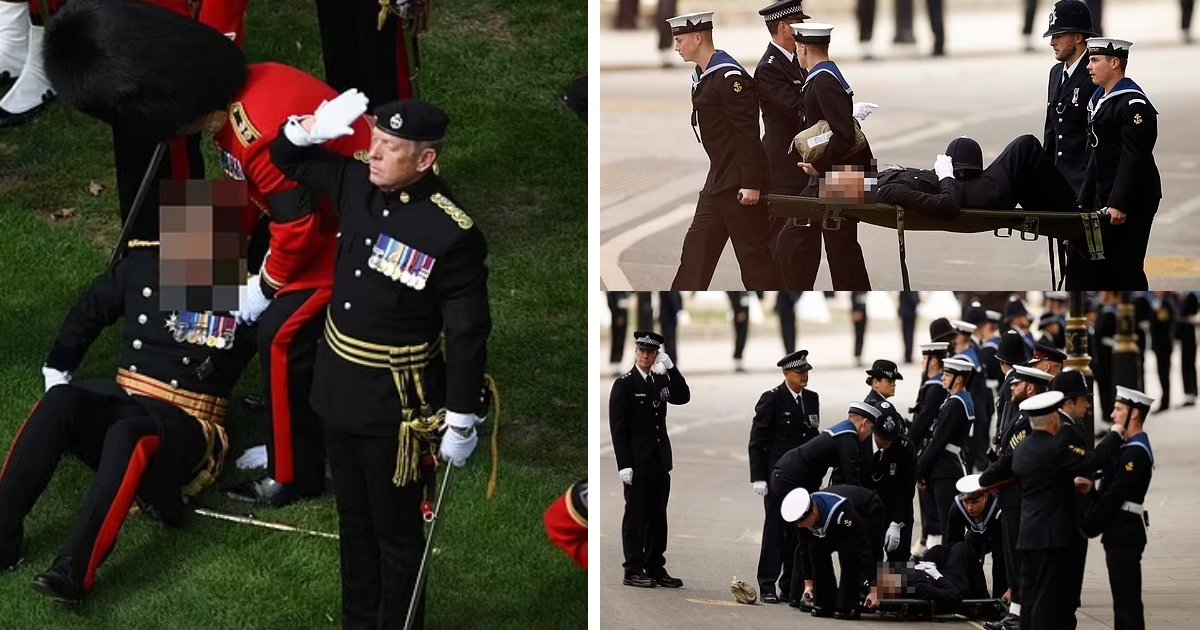 t3 3 3.png?resize=412,275 - BREAKING: Chaos At Queen's Funeral As Sailors Rush Policeman On A STRETCHER After Collapsing