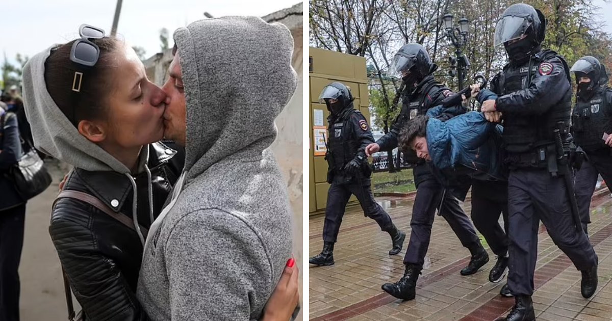 t3 4 1.png?resize=412,275 - JUST IN: Russian Couples Embrace Each Other In 'Tearful Goodbyes' After Being FORCED Into War Against Ukraine