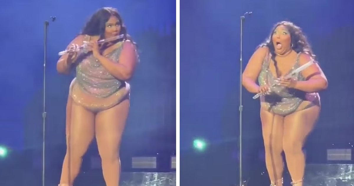 t3.jpg?resize=412,275 - EXCLUSIVE: Lizzo Goes Wild On Stage In Skin-Tight Shimmery Bodysuit With Her '200-Year-Old' Crystal Flute That Belongs To James Madison