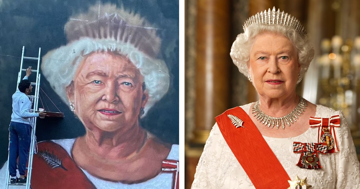t5 10.png?resize=412,232 - BREAKING: Artists BLASTED For Producing 'Questionable' Mural Of The Late Queen Elizabeth II