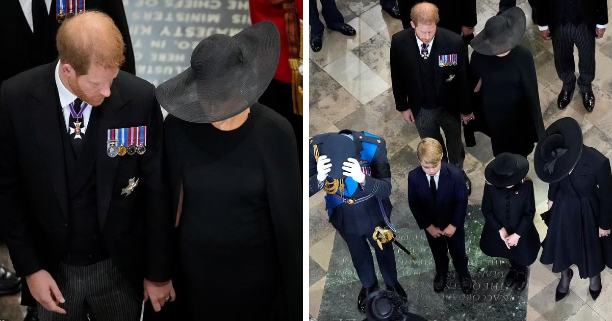 t5 11.png?resize=1200,630 - EXCLUSIVE: Prince Harry Caught Giving Meghan Markle A Firm 'Hand Squeeze' Before Parting Ways For The Queen's Funeral