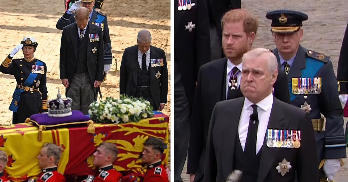 t5 3 1.png?resize=412,275 - BREAKING: Grieving Prince Andrew Has A Hard Time Standing Behind His Mother's Coffin As He's Overcome With Emotion