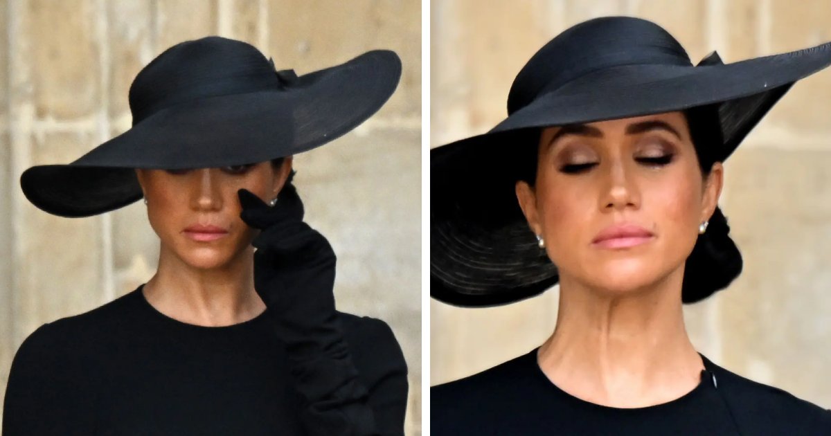 t7 5 1.png?resize=1200,630 - BREAKING: Emotional Meghan Markle Wipes Away Her Tears While Watching The Procession Behind Queen's Coffin