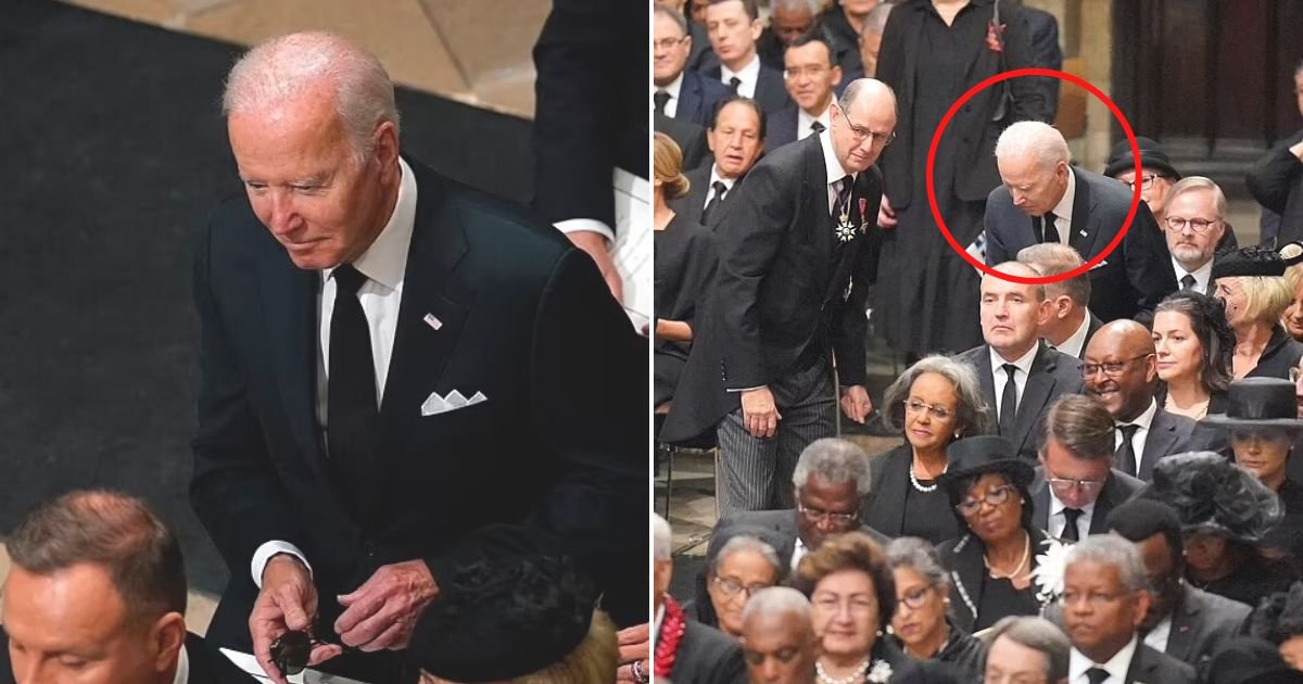 untitled design 44.jpg?resize=1200,630 - Trump MOCKS Biden After The President Was Seated 14 Rows Back At The Queen's Funeral