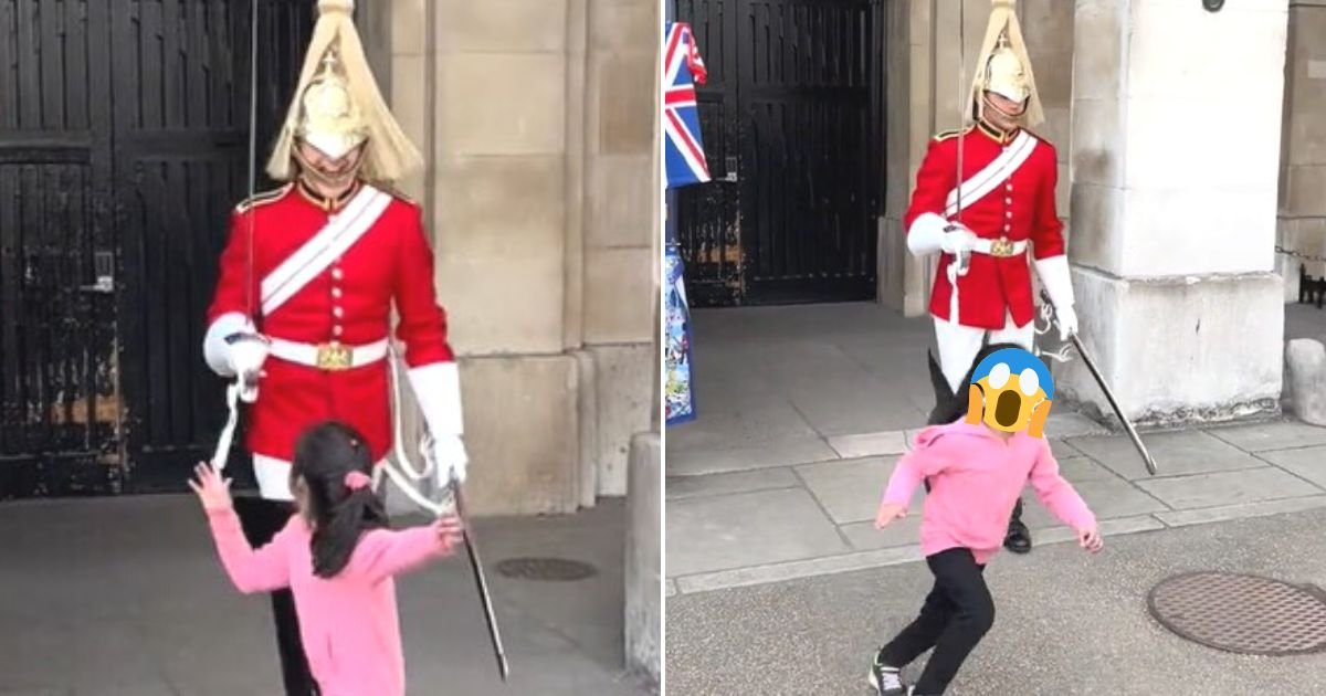 untitled design 71 1.jpg?resize=1200,630 - Little Girl Runs Away And Bursts Into Tears After King's Guard Screams At Her To ‘Stand Clear’