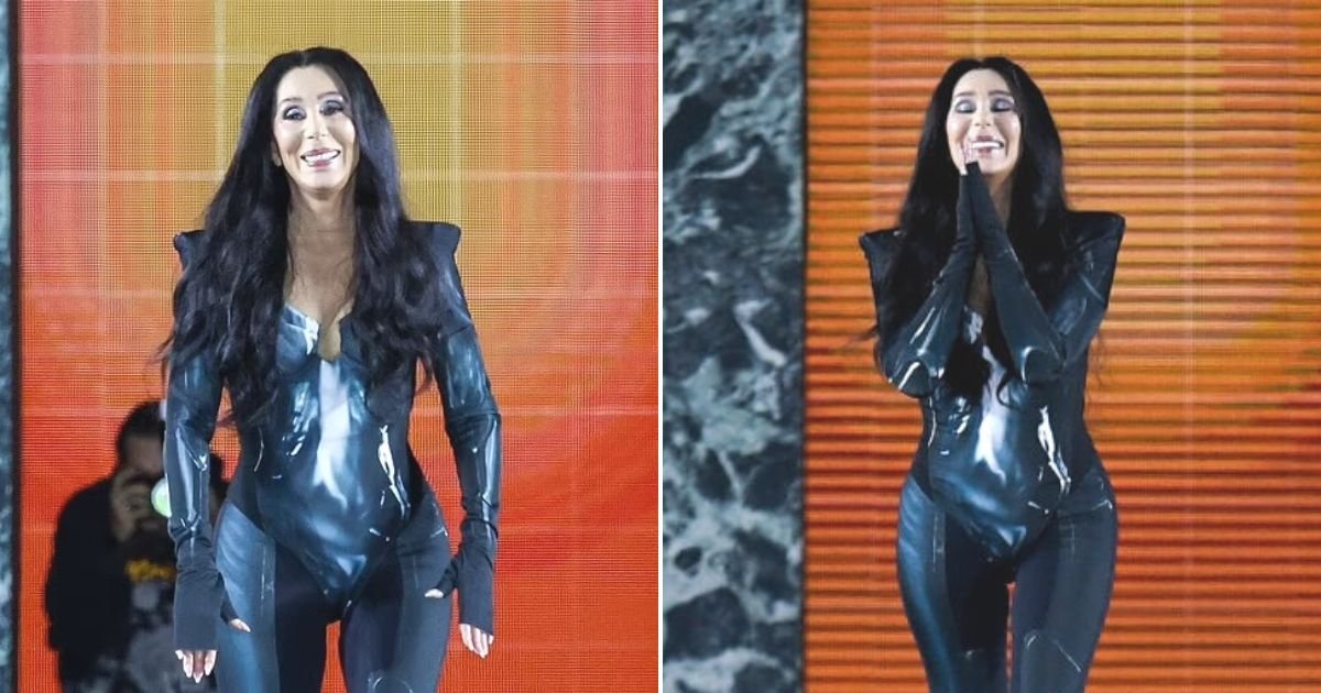 untitled design 77 1.jpg?fit=1024%2C538&ssl=1&strip=all - Cher, 76, Shows Off Her Youthful Looks In Surprise Appearance At Fashion Week Runway Show
