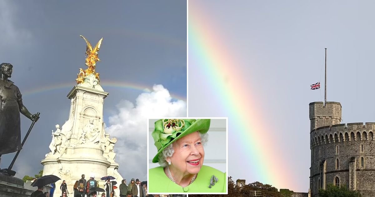 untitled design 89.jpg?resize=1200,630 - Bittersweet Moment Rainbows Appear Above Windsor Castle And Buckingham Palace After The Queen's Passing