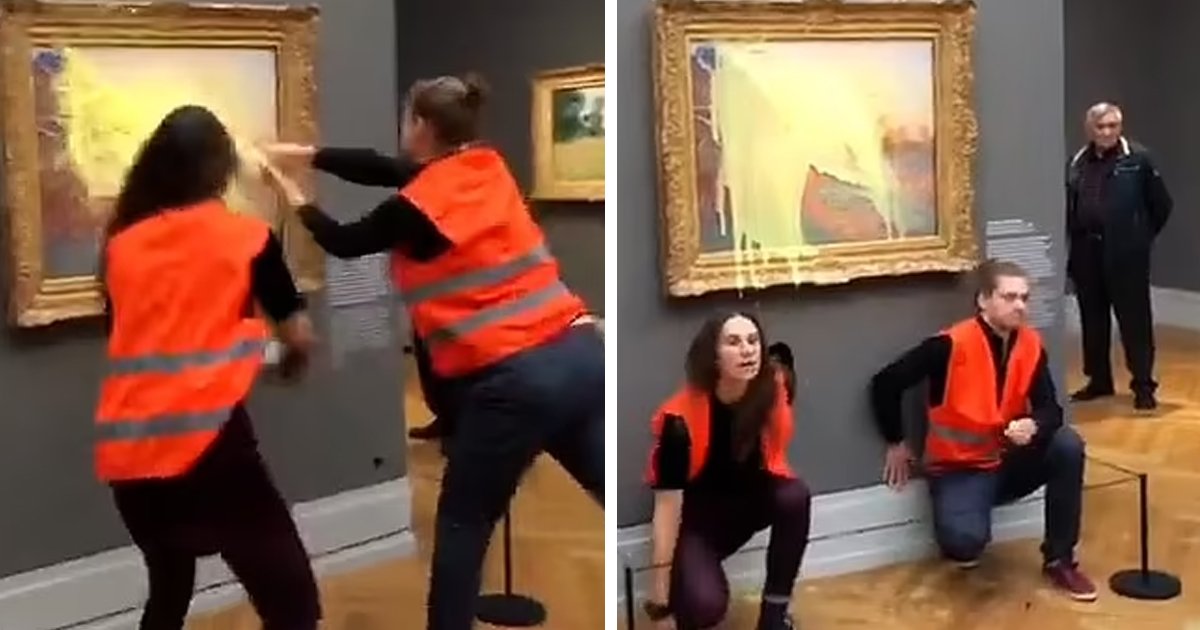 d129.jpg?resize=412,232 - BREAKING: Climate Activists Target ANOTHER Art Masterpiece With 'Mash Potatoes' Before GLUING Themselves To The Ground