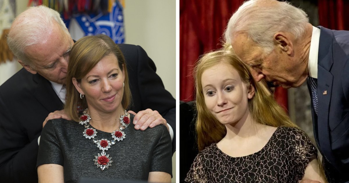 d71.jpg?resize=1200,630 - BREAKING: 'Creepy' Joe Biden Is At It Again As US President Pictured Leaning In And Sneaking Up Behind Girl While Grabbing Her Shoulders