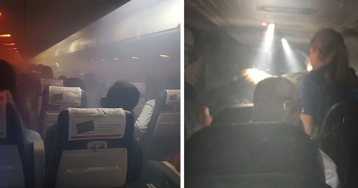 d97.jpg?resize=1200,630 - BREAKING: 'Terrified' Passengers Seen CHOKING For '25 Minutes' As Flight Fills With Smoke Causing 'Emergency Landing'