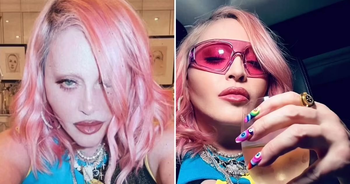 madonna5.jpg?resize=1200,630 - Madonna Shows Off Her Wrinkle-FREE Face, Perfectly Painted Lips And Bleached Eyebrows In New Photos On Instagram