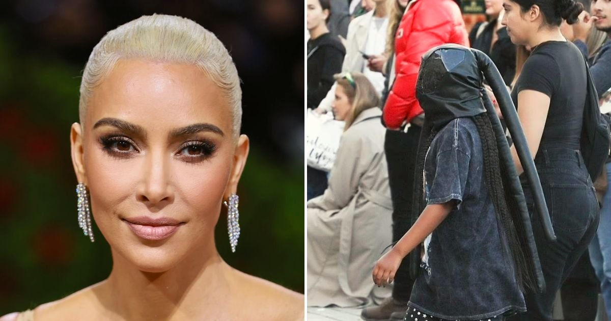 north5.jpg?resize=412,275 - Kim Kardashian SLAMMED After Daughter North West, 9, Was Seen Wearing 'Seriously WRONG' Full Leather Face Mask