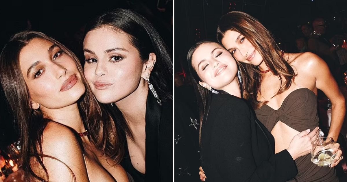 pics5.jpg?resize=1200,630 - Hailey Bieber And Selena Gomez Send The Internet Into Overdrive As They Pose Together For Photos At The Academy Museum's Annual Gala
