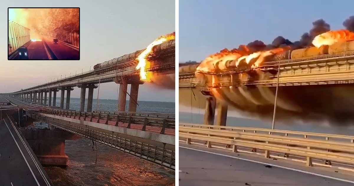 t1 1.png?resize=1200,630 - BREAKING: Panic & Fear Grips Russia After Three DEAD As Fiery Explosion Rocks Bridge Connecting Russia & Crimea