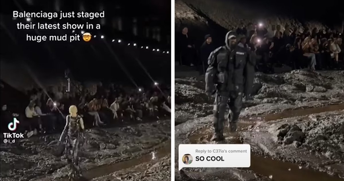 t1.jpeg?resize=1200,630 - Balenciaga's Decision to Host a Fashion Show in A Massive Mud Pit Has Left the World Bewildered