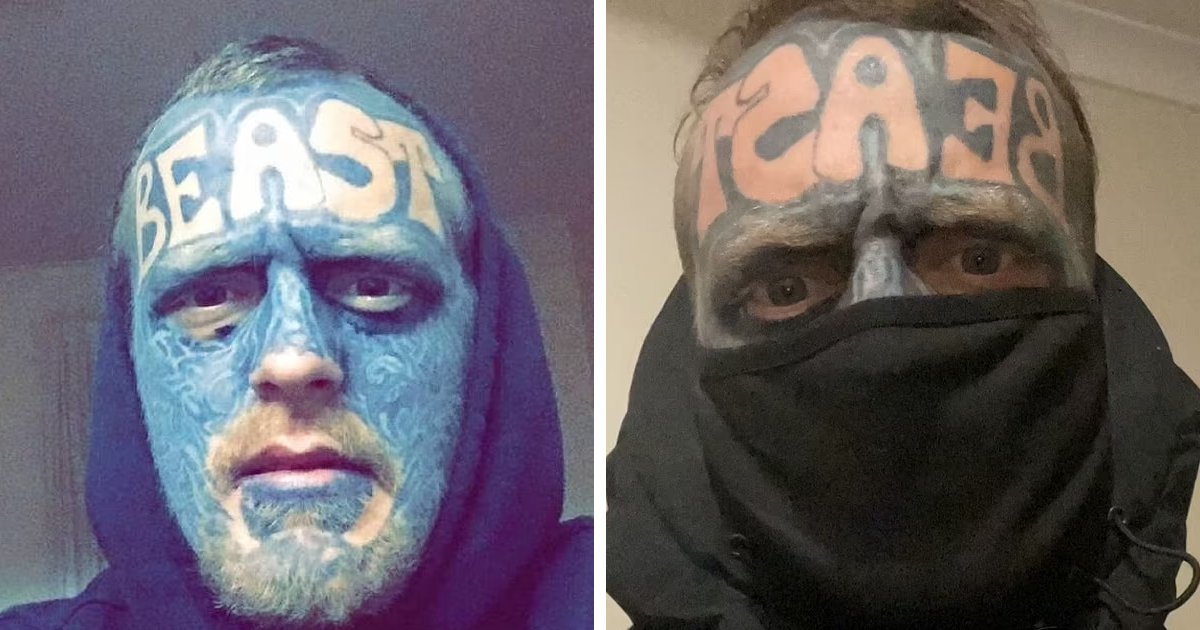 t2 2 1.png?resize=1200,630 - BREAKING: Suspect Who Covered His Face In Blue Tattoos Spelling The Word 'Beast' On Forehead Is Yet To Be Tracked Down By The Cops