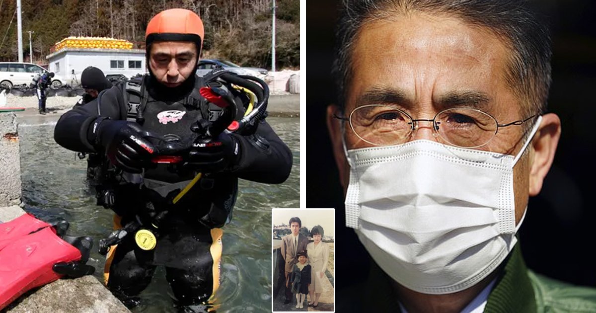 t4 1.jpg?resize=412,232 - EXCLUSIVE: Man Goes Diving EVERY YEAR To Search For His Beloved Wife Who Was Washed Away 11 Years Ago In A Tsunami