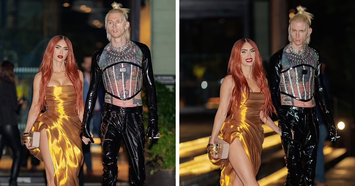 t5 13.png?resize=412,275 - EXCLUSIVE: Machine Gun Kelly Puts 'Quirky' Fashion Sense On Display In LATEX Corset While Accompanying Megan Fox