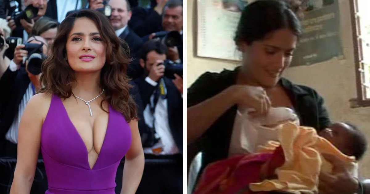t9 6.png?resize=412,275 - "There's No Harm!"- Actress Salma Hayek Opens Up About Why She 'Breastfed' Another Woman's Baby