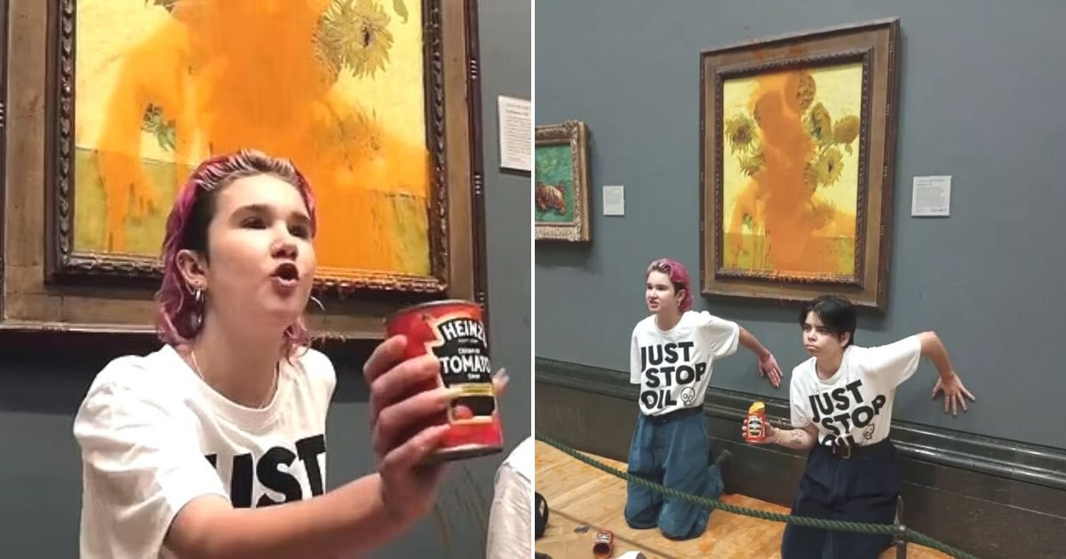 untitled design 47.jpg?resize=1200,630 - Moment Activists Spill Tomato Soup Over $85 Million Van Gogh Painting