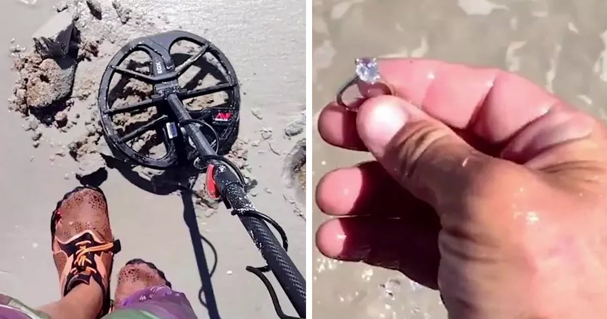 d100.jpg?resize=1200,630 - EXCLUSIVE: Man Finds $40,000 Diamond Ring While Cleaning Florida Beach & Happily Returns It