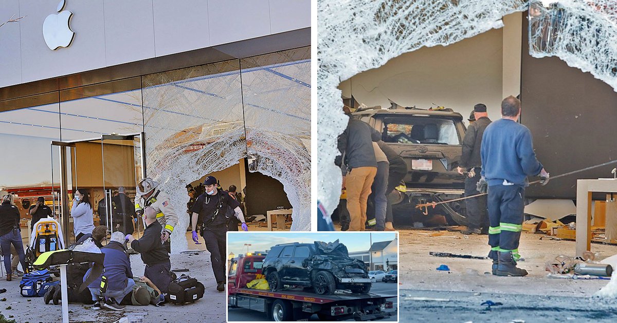 d105.jpg?resize=1200,630 - BREAKING: One Person KILLED & 19 Others Injured After 'Mysterious' Black SUV CRASHES Into Apple Store In Massachusetts