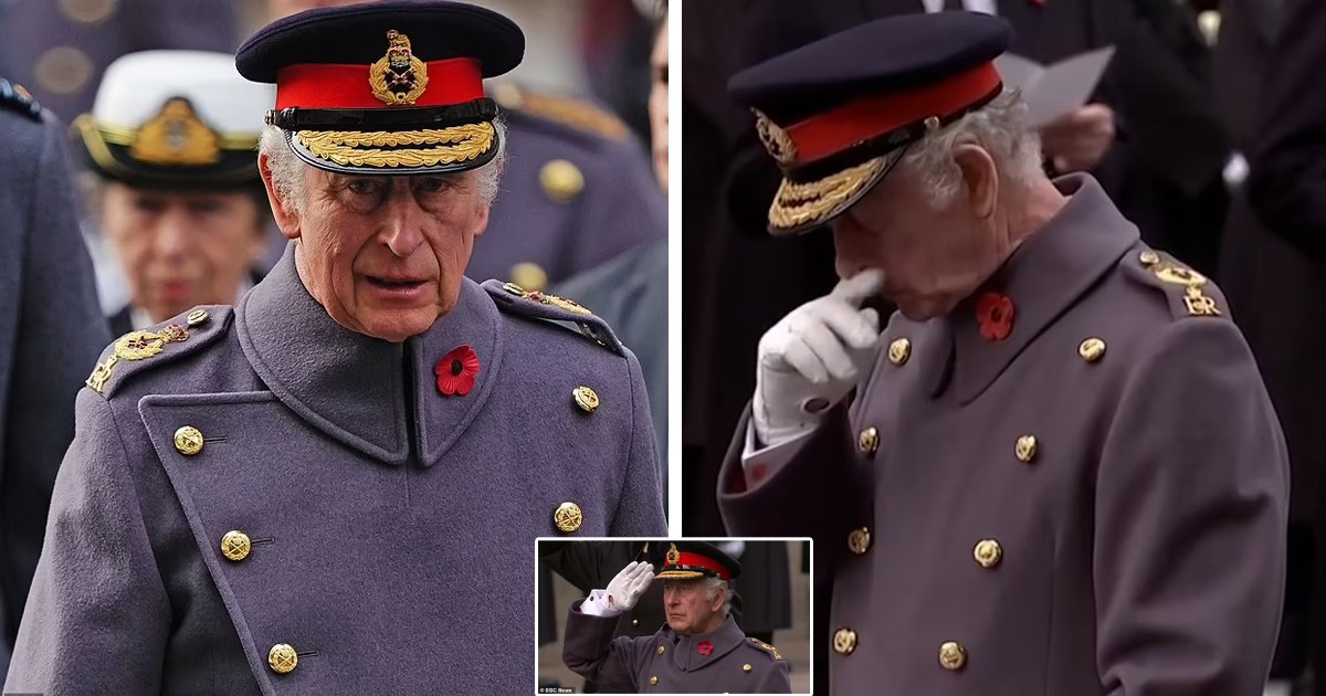 d54.jpg?resize=412,275 - BREAKING: King Charles Breaks Down Into Tears While Laying A Wreath During His First 'Remembrance Sunday' Service As Monarch
