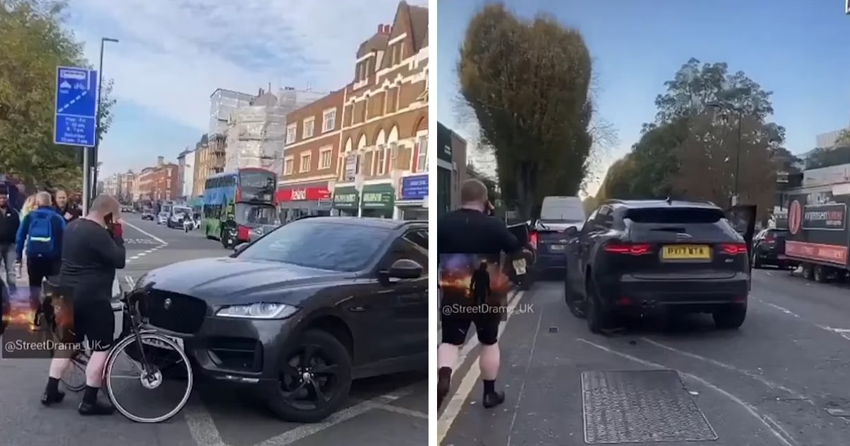 d69.jpg?resize=412,275 - BREAKING: SUV Driver CRUSHES Bicycle In Front Of Horrified Onlookers During 'Heated Argument'