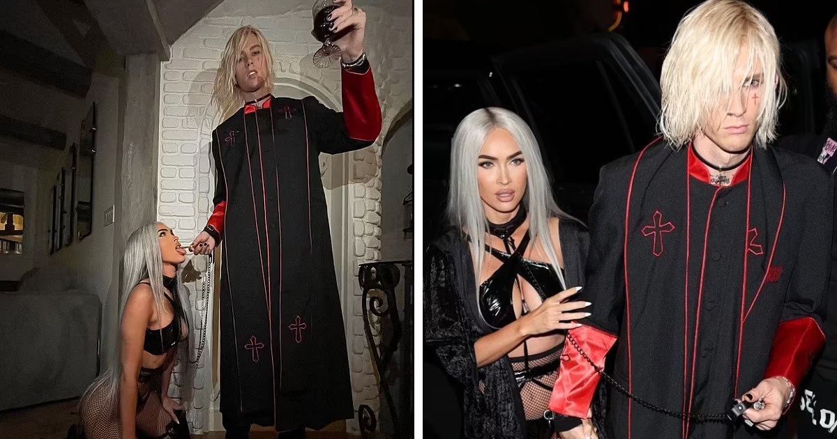 t3 3.png?resize=412,275 - "It's A Religion Not A Costume!"- Megan Fox & Machine Gun Kelly BLASTED For Dressing Up As PRIEST & Barely Covered Worshipper For Halloween