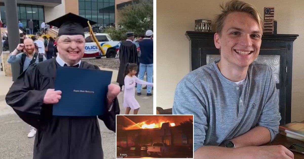 d107.jpg?resize=1200,630 - BREAKING: Tear-Jerking Moment As 24-Year-Old Texas Student Graduates After Being Terribly BURNED In Tragic Arson Attack
