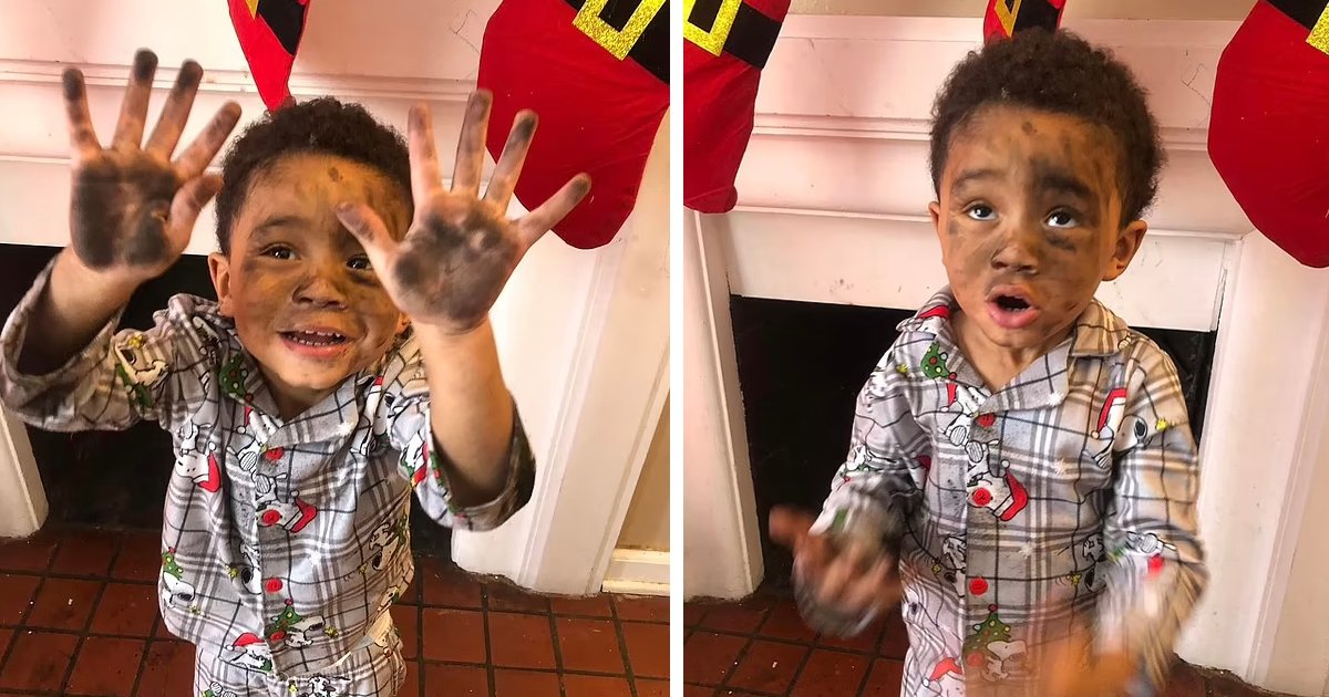 d111.jpg?resize=412,275 - "I Was Only Trying To Find Santa!"- Mom Shares Hilarious Images Of Her Son Climbing Up The Chimney In Search Of Santa Claus