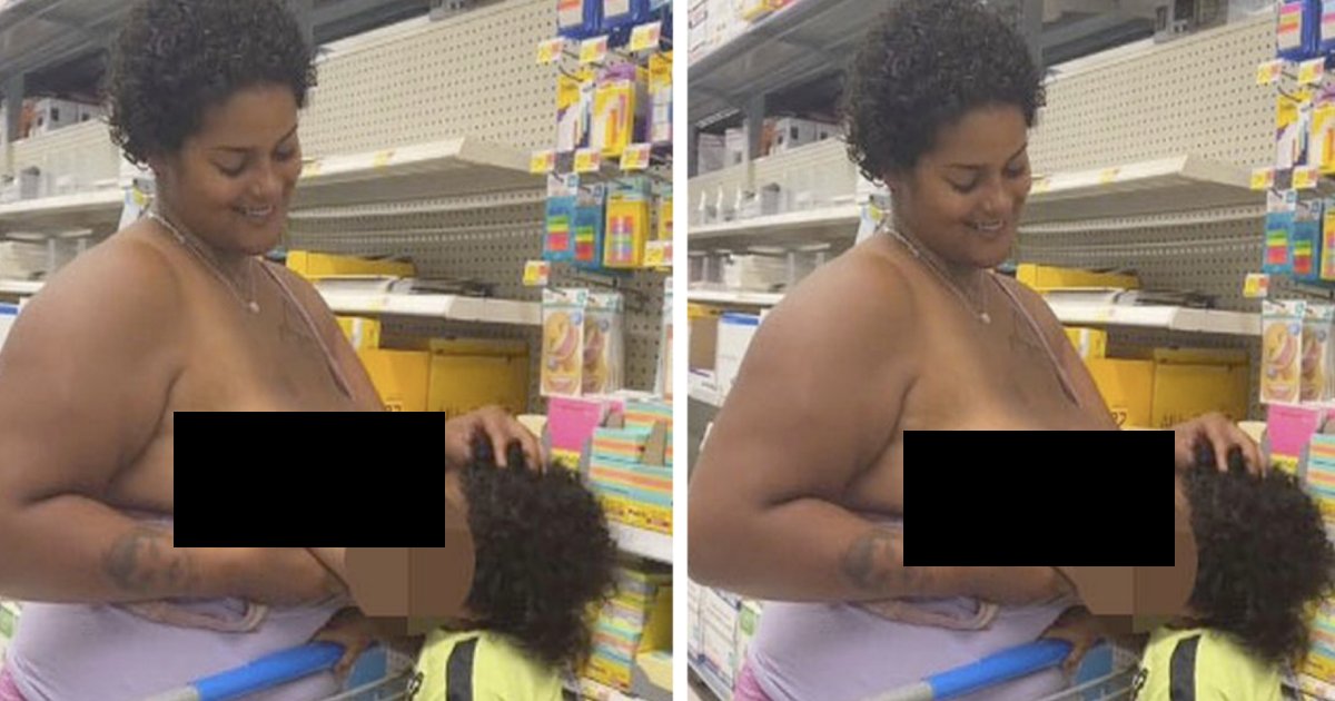 d167 2.png?resize=412,232 - Mother BLASTED For Exposing Her HUGE CHEST In Public And Feeding Her Little Baby