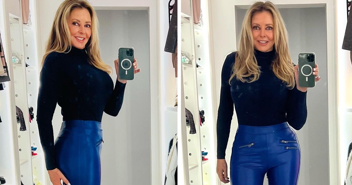 d87 1.jpg?resize=1200,630 - EXCLUSIVE: Carol Vorderman Shows Off Age-Defying Curves & Huge Bum In Skin-Tight Attire