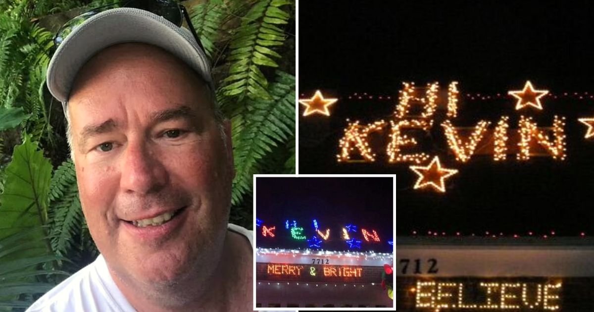 kevin4.jpg?resize=412,275 - Dad's Reason He Spells Out His Neighbor's NAME In Christmas Lights For 20 YEARS Is Leaving People In TEARS