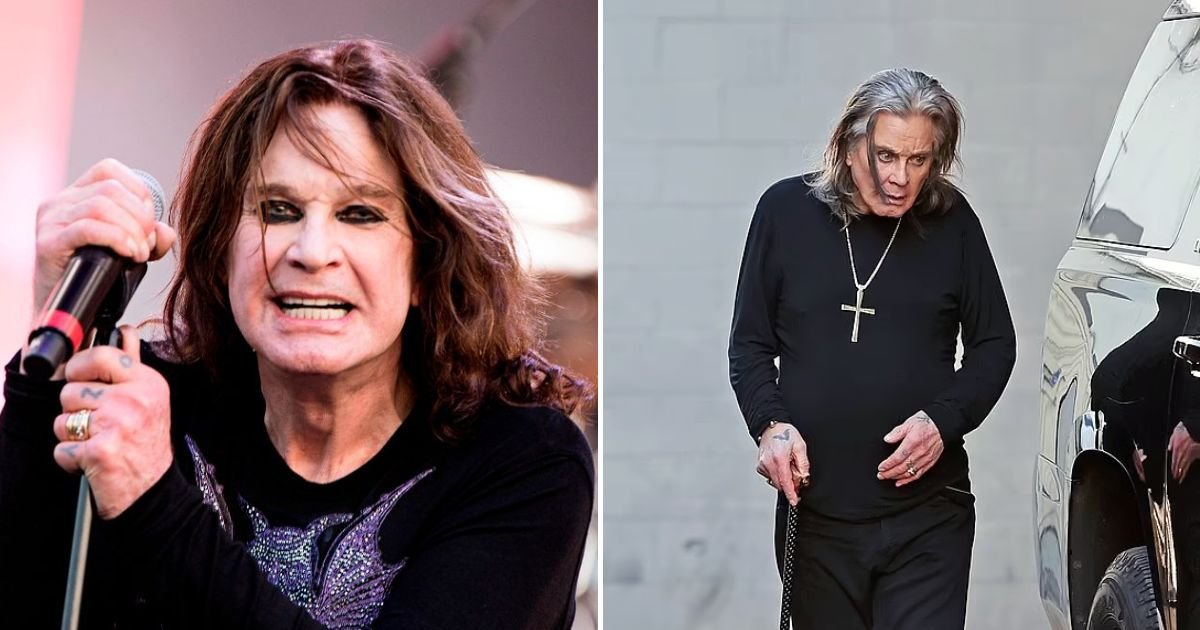 ozzy5.jpg?resize=1200,630 - JUST IN: FRAIL Ozzy Osbourne Is Spotted Leaning On A Walking Stick As He And His Wife Sharon Go Out In Los Angeles