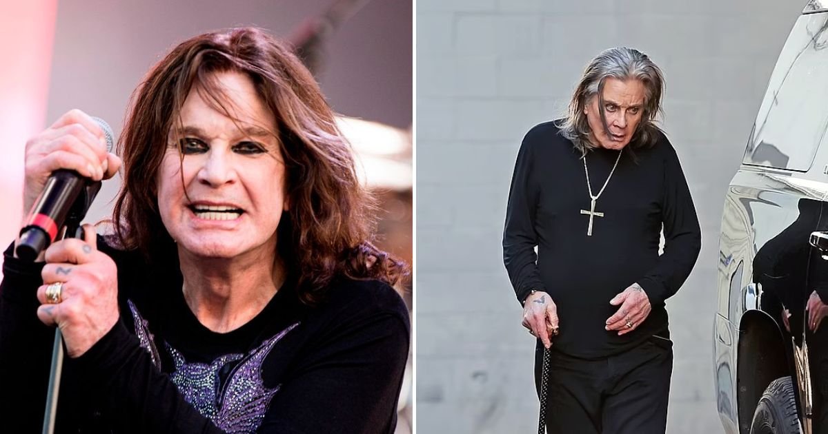 ozzy5.jpg?resize=412,275 - JUST IN: FRAIL Ozzy Osbourne Is Spotted Leaning On A Walking Stick As He And His Wife Sharon Go Out In Los Angeles
