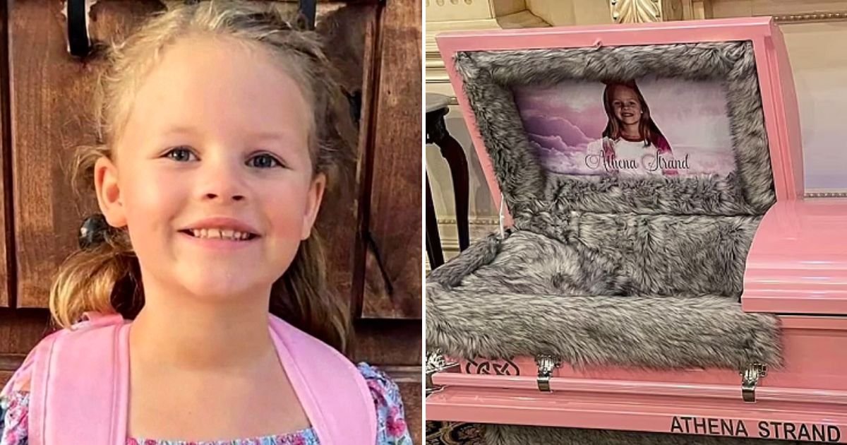 strand5.jpg?resize=412,275 - BREAKING: 7-Year-Old Athena Strand Is Laid To Rest In Bright Pink Coffin A Week After Being Murdered By FedEx Driver