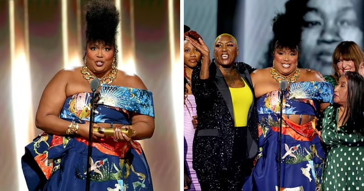 t5 22.png?resize=412,275 - BREAKING: Lizzo Seen Honoring Multiple Female Advocates While Winning Award For 'People's Champion'